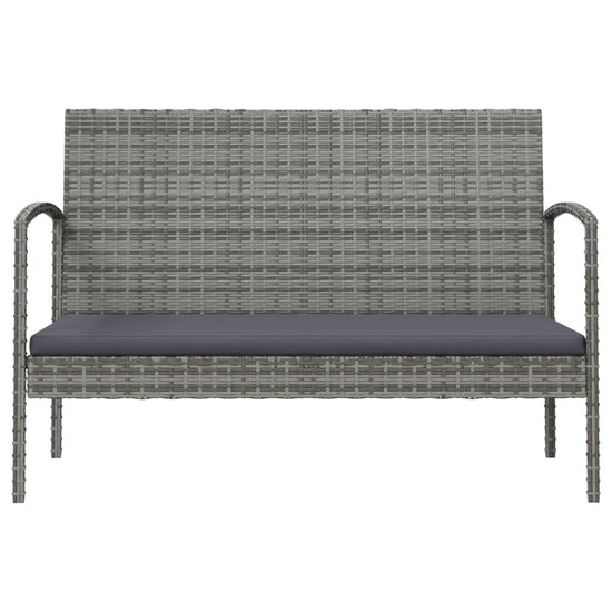 8-delige Loungeset met kussens poly rattan grijs MeubelReus
