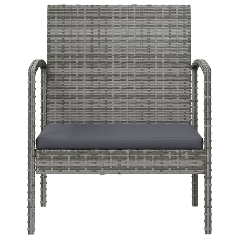 8-delige Loungeset met kussens poly rattan grijs MeubelReus