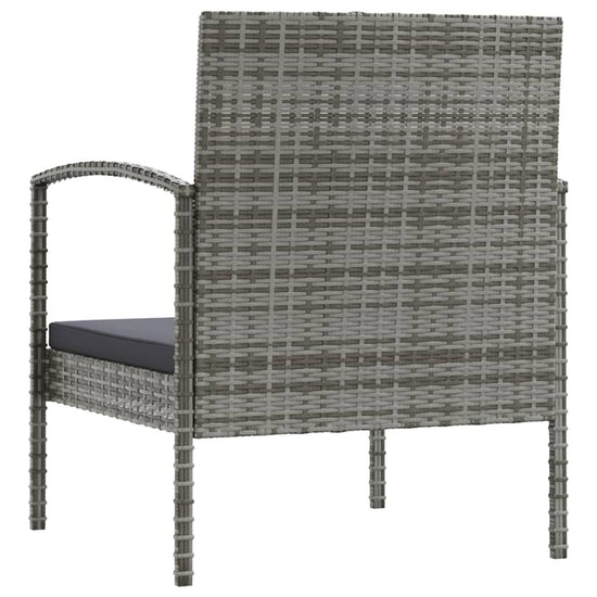 8-delige Loungeset met kussens poly rattan grijs MeubelReus