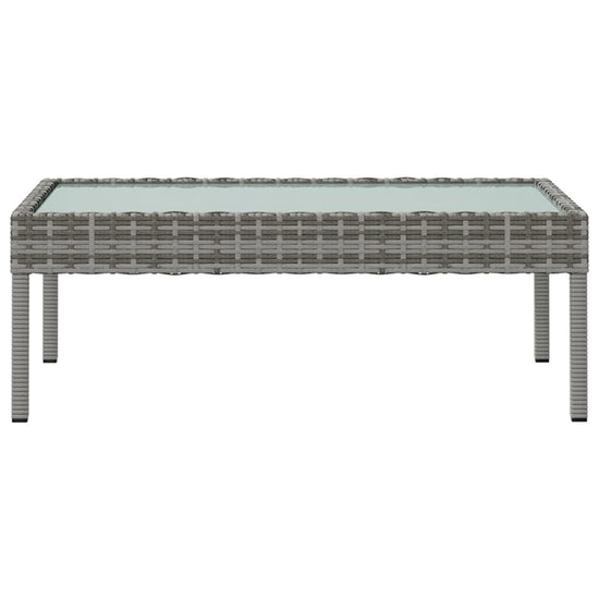 8-delige Loungeset met kussens poly rattan grijs MeubelReus