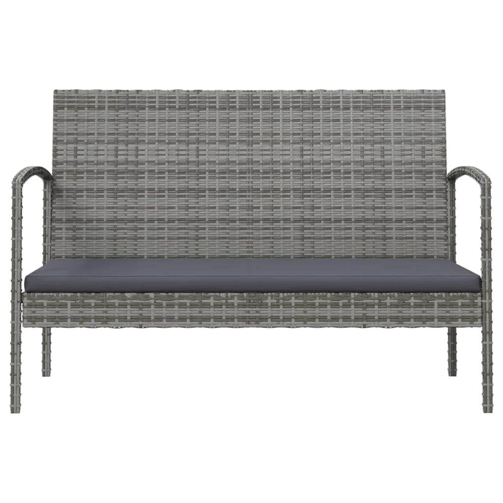 16-delige Loungeset met kussens poly rattan grijs MeubelReus