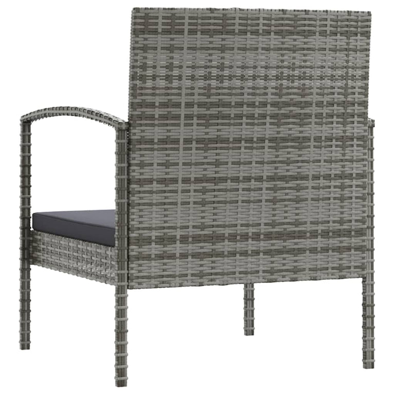 16-delige Loungeset met kussens poly rattan grijs MeubelReus