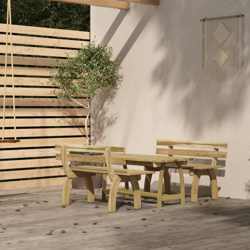 3-delige Tuinset geïmpregneerd grenenhout