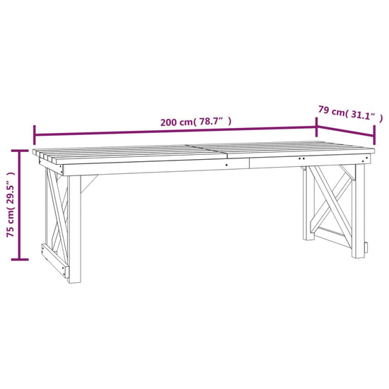 7-delige Tuinset geïmpregneerd massief grenenhout MeubelReus