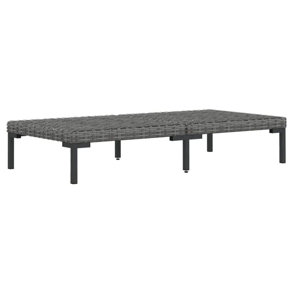 3-delige Loungeset halfrond poly rattan donkergrijs MeubelReus