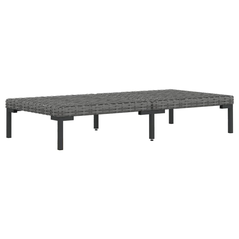3-delige Loungeset halfrond poly rattan donkergrijs MeubelReus