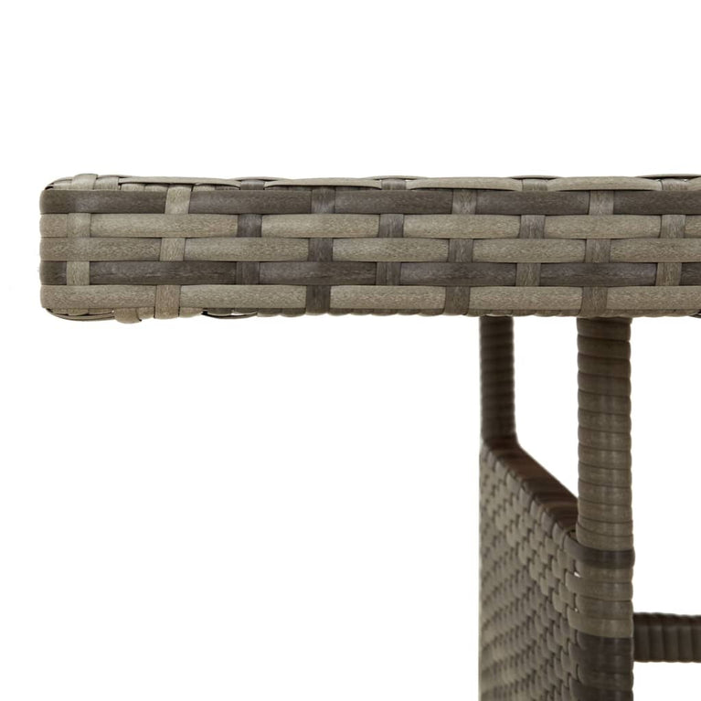 Tuintafel 160x70x72 cm poly rattan en massief acaciahout grijs MeubelReus