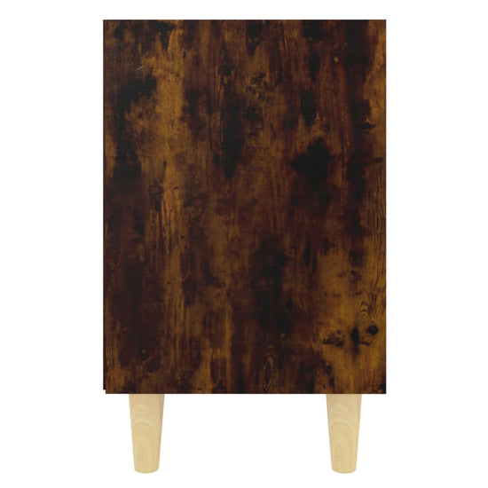 Nachtkastje met houten poten 40x30x50 cm gerookt eikenkleurig MeubelReus