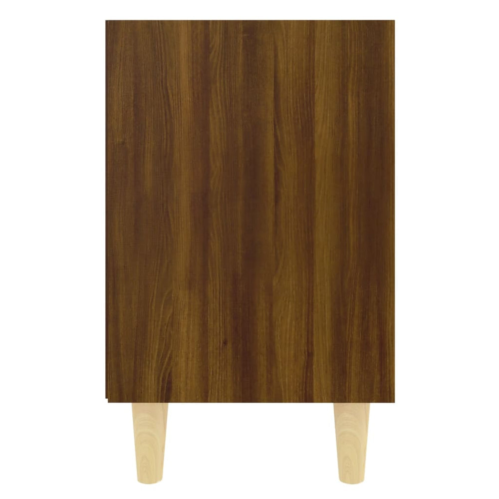 Nachtkastjes 2 st met houten poten 40x30x50 cm bruineikenkleur MeubelReus