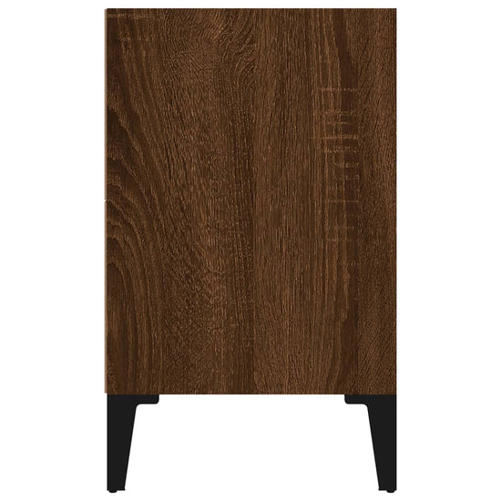 Nachtkastjes 2 st met metalen poten 40x30x50 cm bruineikenkleur MeubelReus