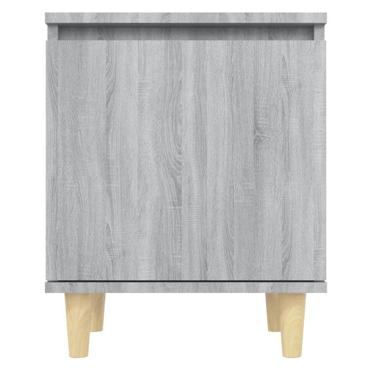 Nachtkastje met houten poten 40x30x50 cm grijs sonoma eiken MeubelReus