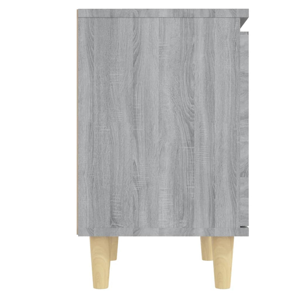 Nachtkastje met houten poten 40x30x50 cm grijs sonoma eiken MeubelReus
