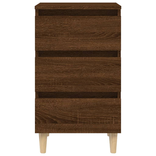Nachtkastjes 2 st met houten poten 40x35x69 cm bruineikenkleur MeubelReus
