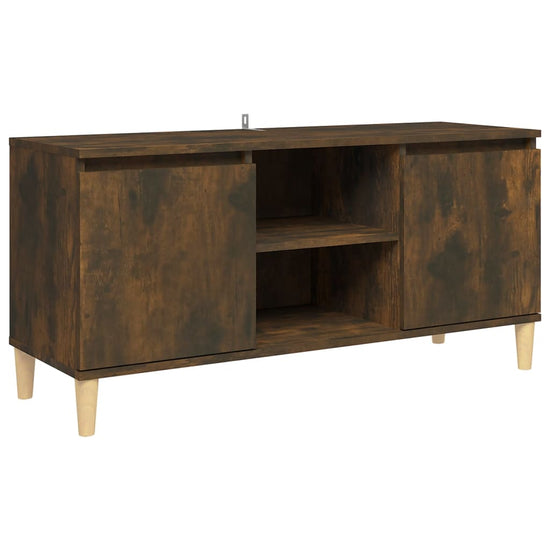 Tv-meubel met houten poten 103,5x35x50 cm gerookt eikenkleurig MeubelReus