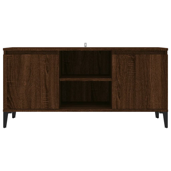 Tv-meubel met metalen poten 103,5x35x50 cm bruineikenkleurig MeubelReus