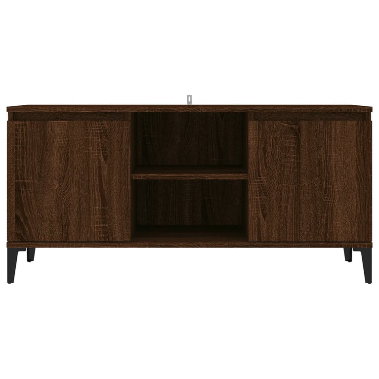 Tv-meubel met metalen poten 103,5x35x50 cm bruineikenkleurig MeubelReus