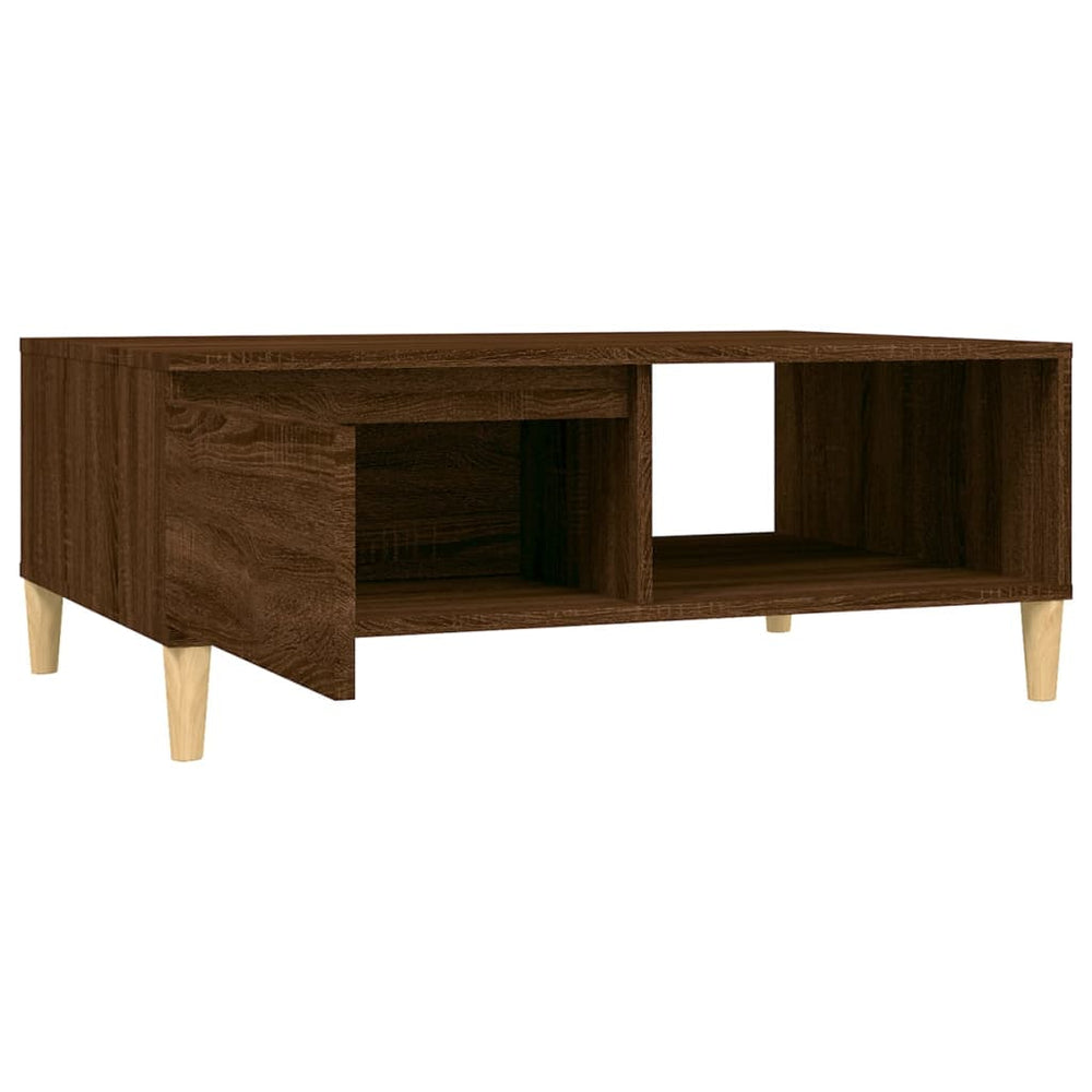 Salontafel 90x60x35 cm bewerkt hout bruin eikenkleur MeubelReus