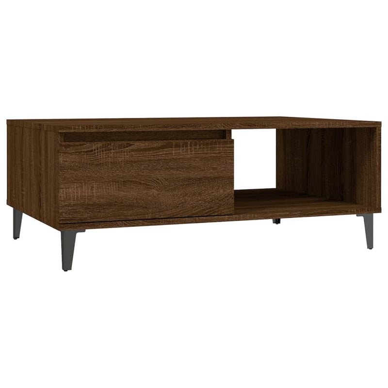Salontafel 90x60x35 cm spaanplaat bruineikenkleurig MeubelReus