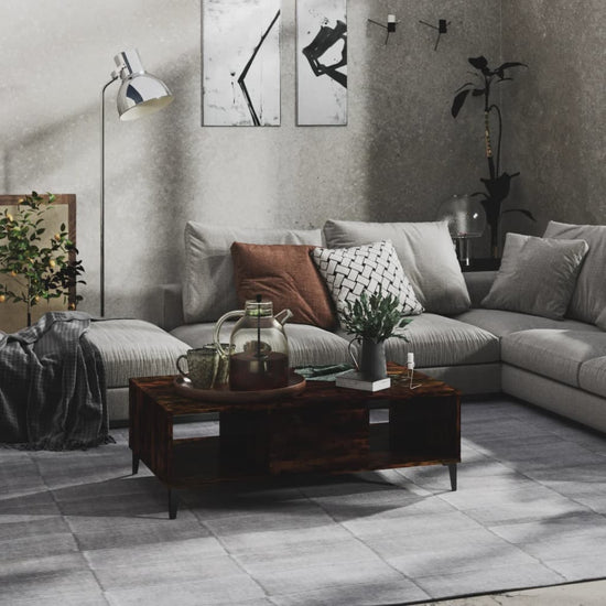 Salontafel 103,5x60x35 cm spaanplaat gerookt eikenkleurig MeubelReus