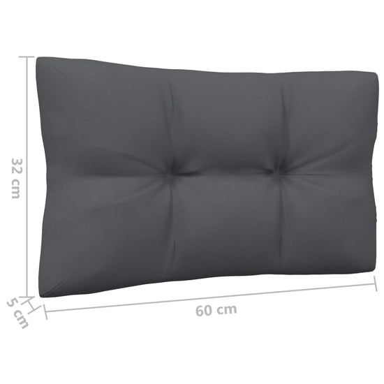 3-delige Loungeset met antracietkleurige kussens grenenhout MeubelReus
