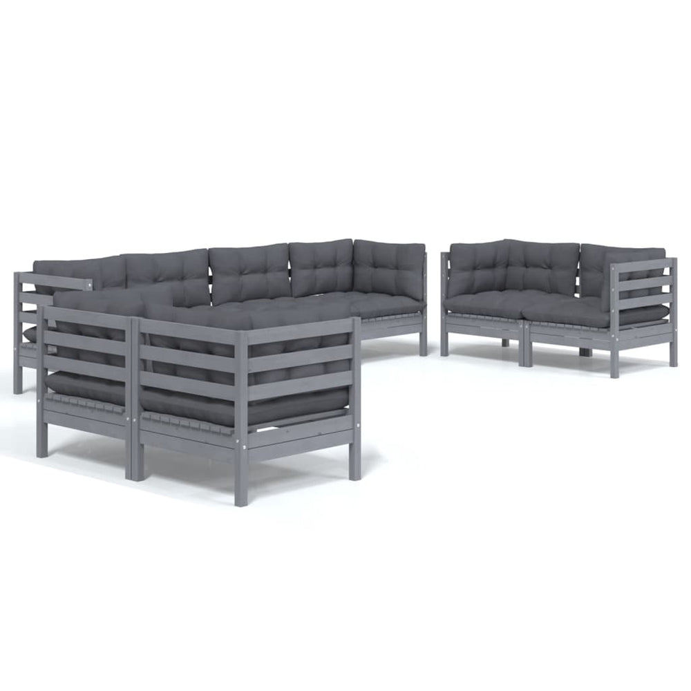 8-delige Loungeset met kussens massief grenenhout MeubelReus