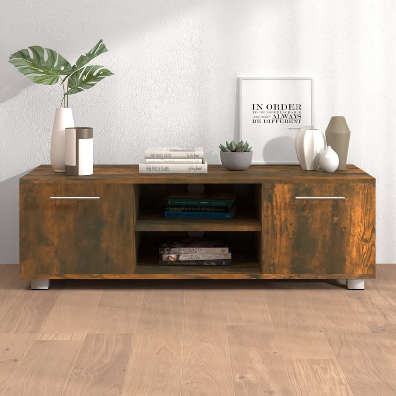 Tv-meubel 110x40x35 cm bewerkt hout gerookt eikenkleurig MeubelReus