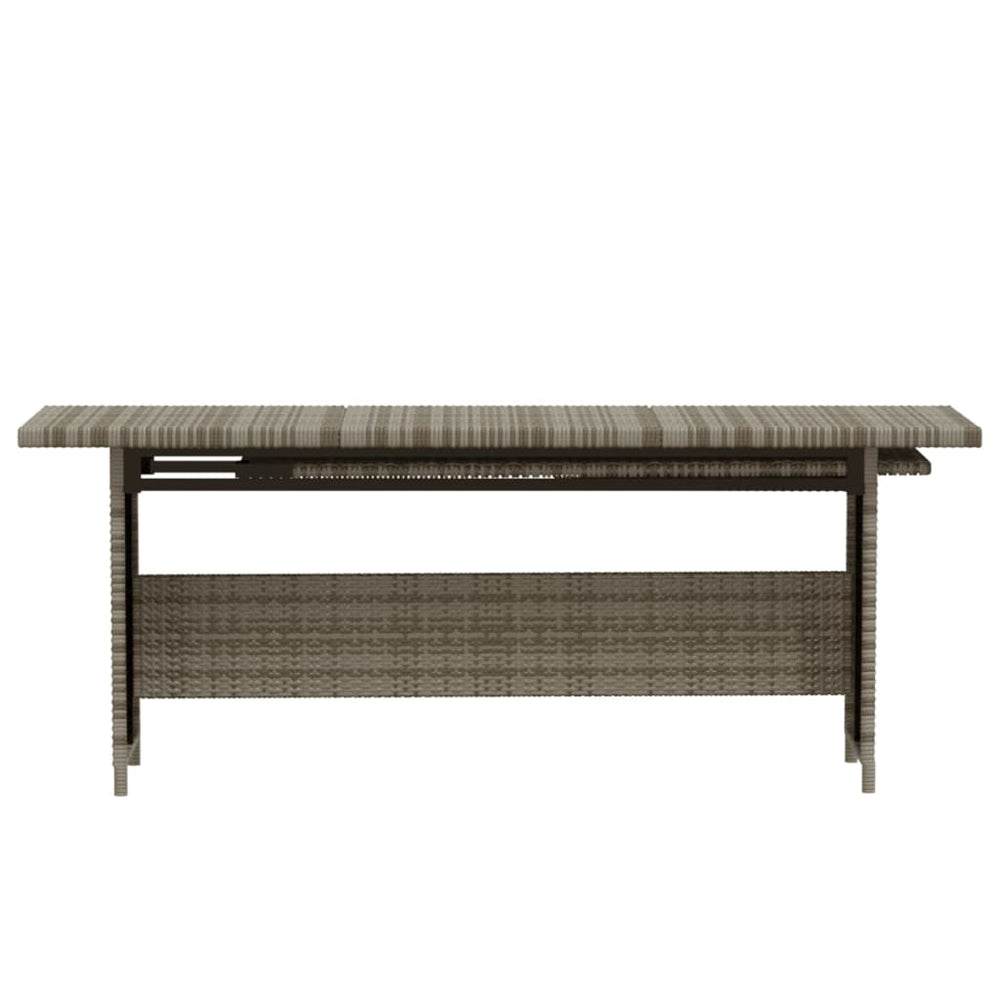 3-delige Loungeset met kussens poly rattan grijs MeubelReus