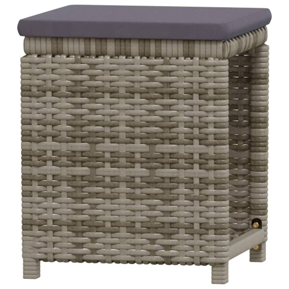 6-delige Loungeset met kussens poly rattan grijs MeubelReus