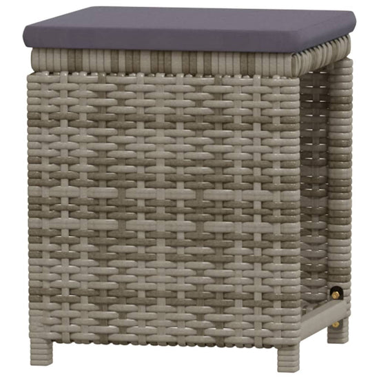 6-delige Loungeset met kussens poly rattan grijs MeubelReus