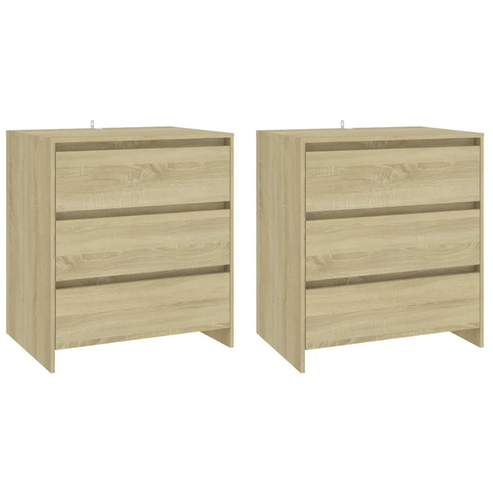 3 st Dressoirs bewerkt hout sonoma eikenkleurig MeubelReus