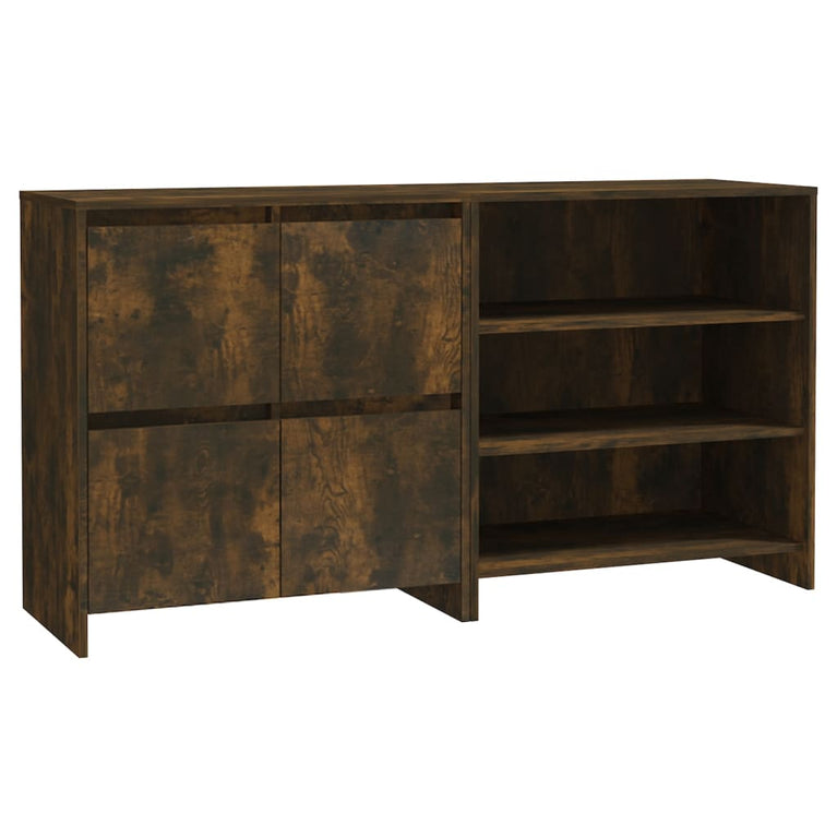 2 st Dressoirs bewerkt hout gerookt eikenkleurig