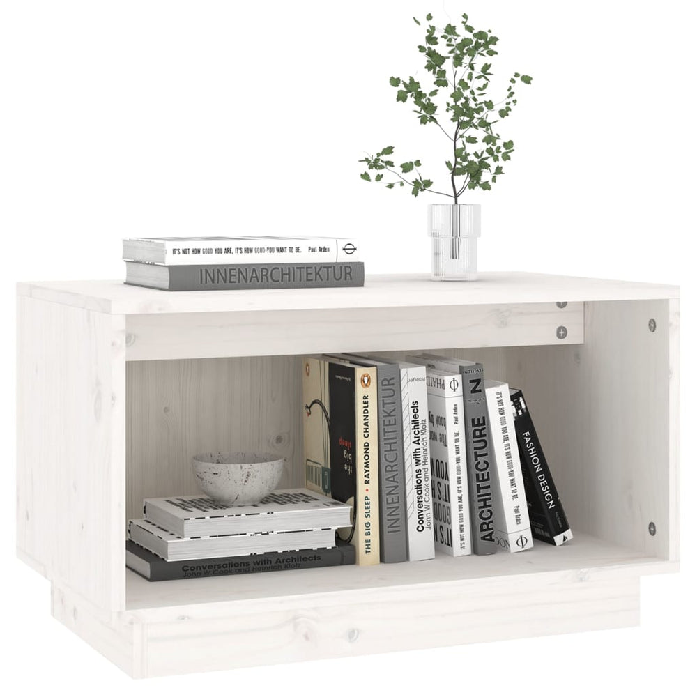 Tv-meubel 60x35x35 cm massief grenenhout wit MeubelReus