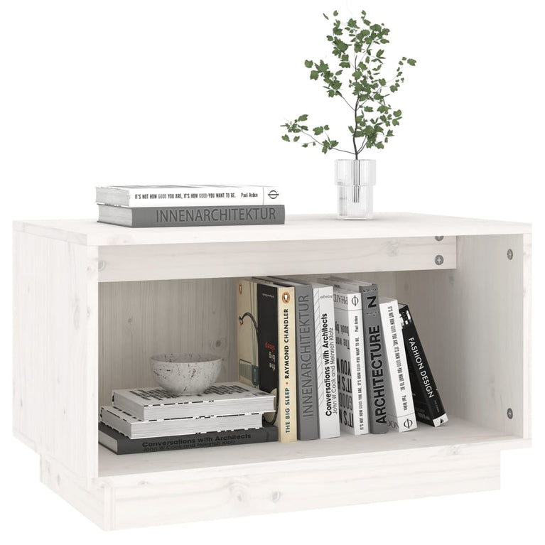 Tv-meubel 60x35x35 cm massief grenenhout wit MeubelReus
