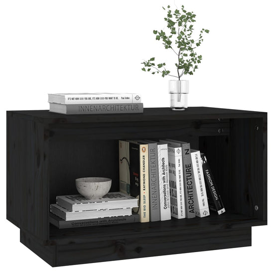 Tv-meubel 60x35x35 cm massief grenenhout zwart MeubelReus
