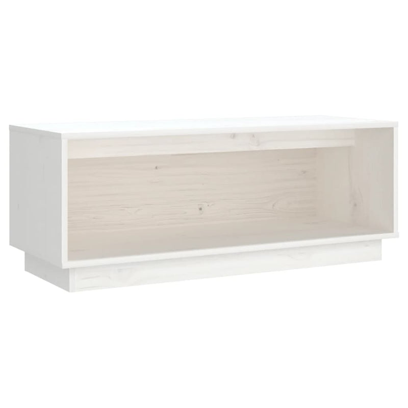 Tv-meubel 90x35x35 cm massief grenenhout wit MeubelReus