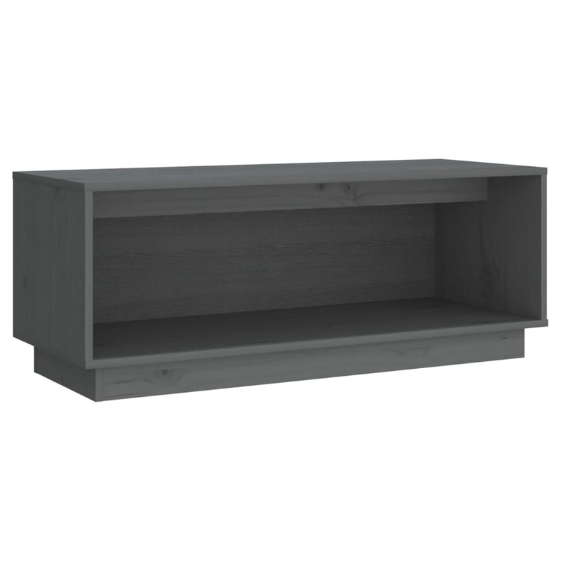 Tv-meubel 90x35x35 cm massief grenenhout grijs MeubelReus