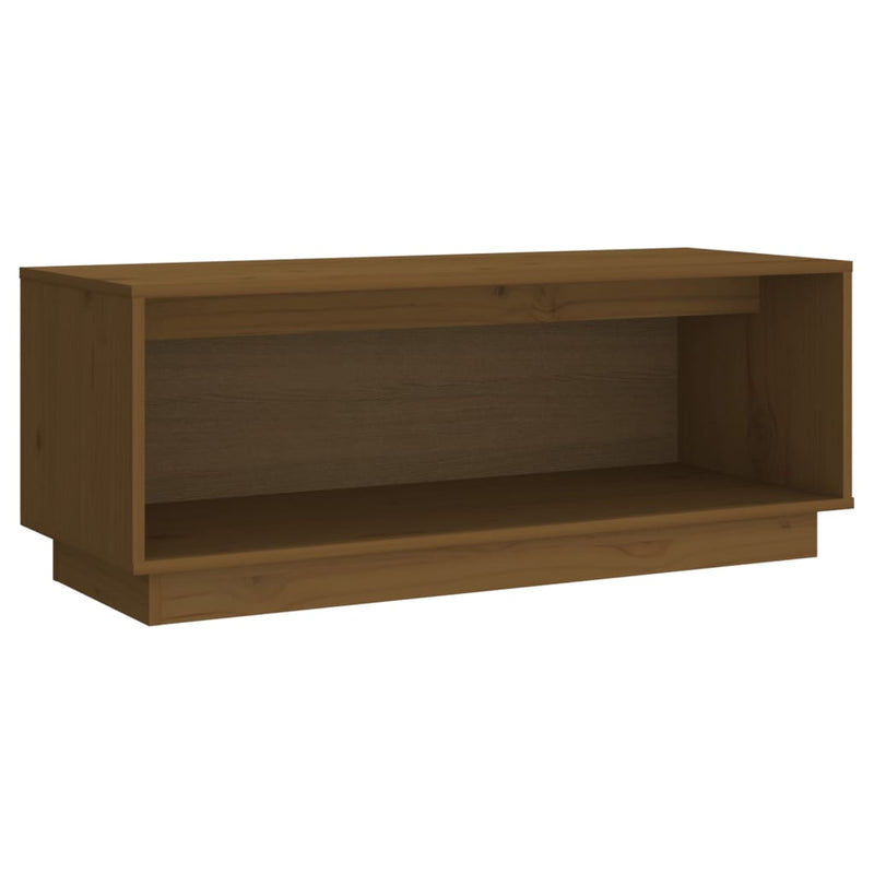 Tv-meubel 90x35x35 cm massief grenenhout honingbruin MeubelReus