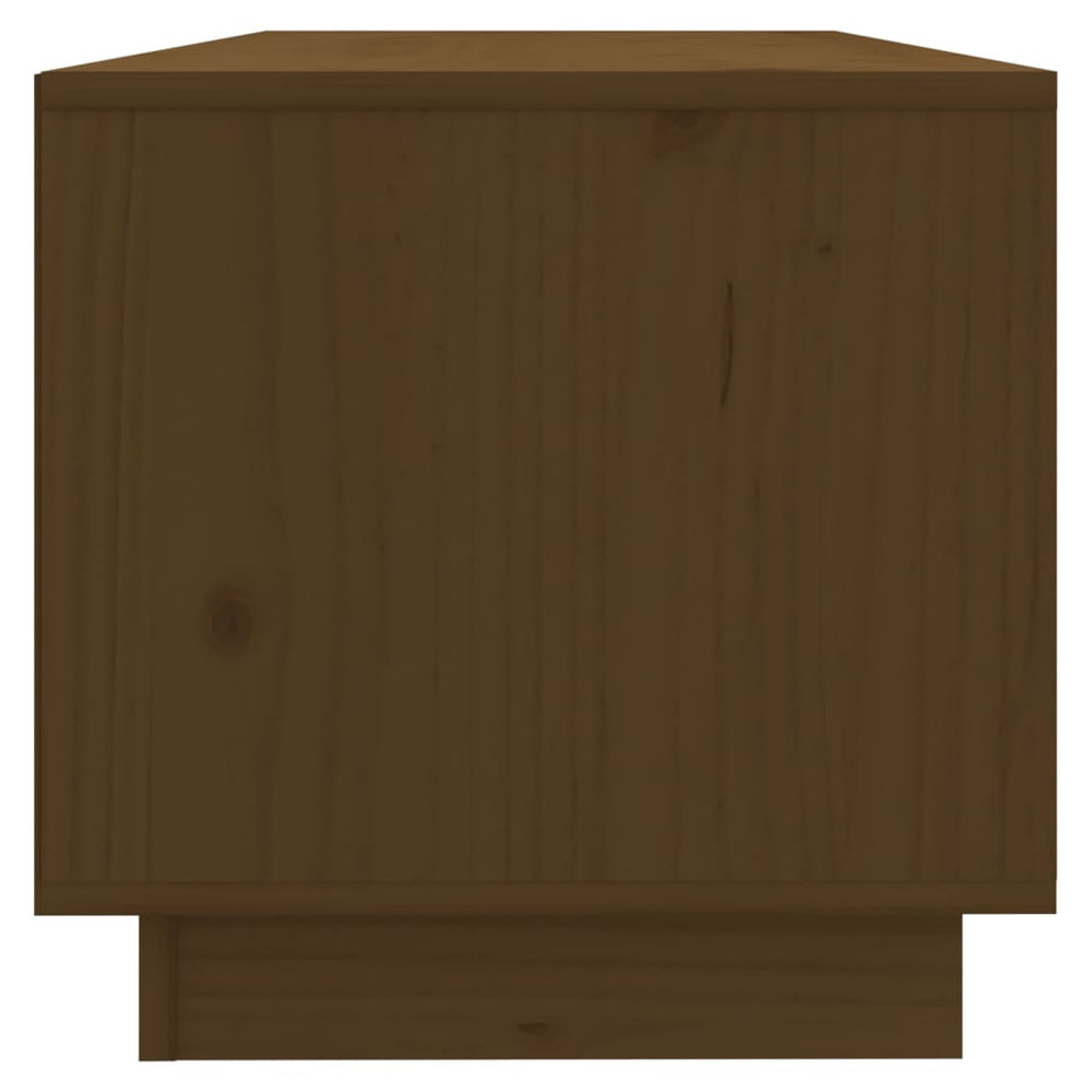 Tv-meubel 90x35x35 cm massief grenenhout honingbruin MeubelReus
