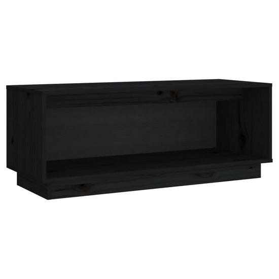 Tv-meubel 90x35x35 cm massief grenenhout zwart MeubelReus
