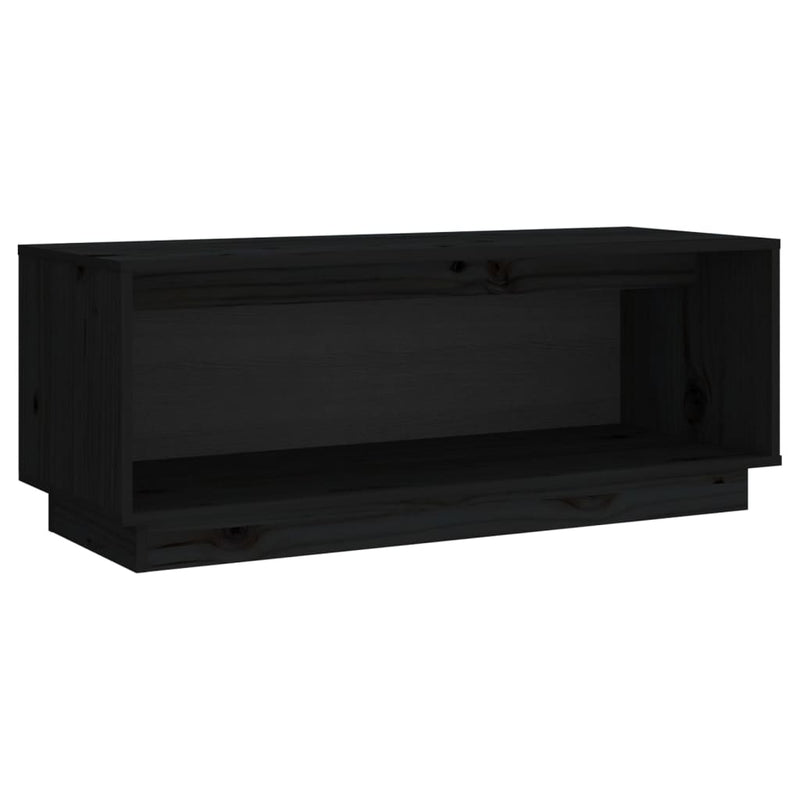 Tv-meubel 90x35x35 cm massief grenenhout zwart MeubelReus