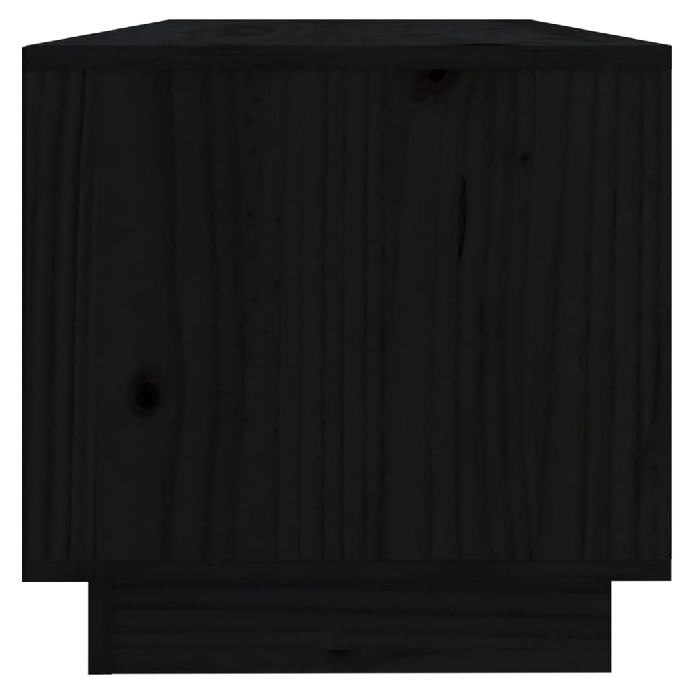 Tv-meubel 90x35x35 cm massief grenenhout zwart MeubelReus