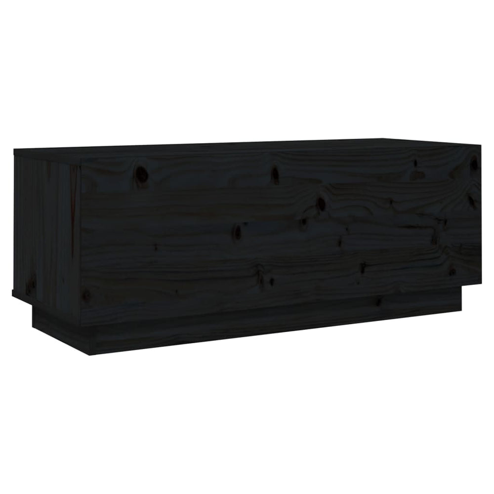 Tv-meubel 90x35x35 cm massief grenenhout zwart MeubelReus