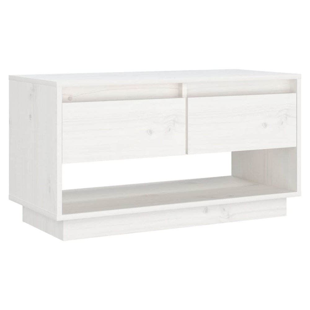 Tv-meubel 74x34x40 cm massief grenenhout wit MeubelReus