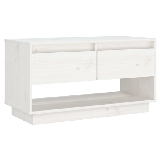 Tv-meubel 74x34x40 cm massief grenenhout wit MeubelReus