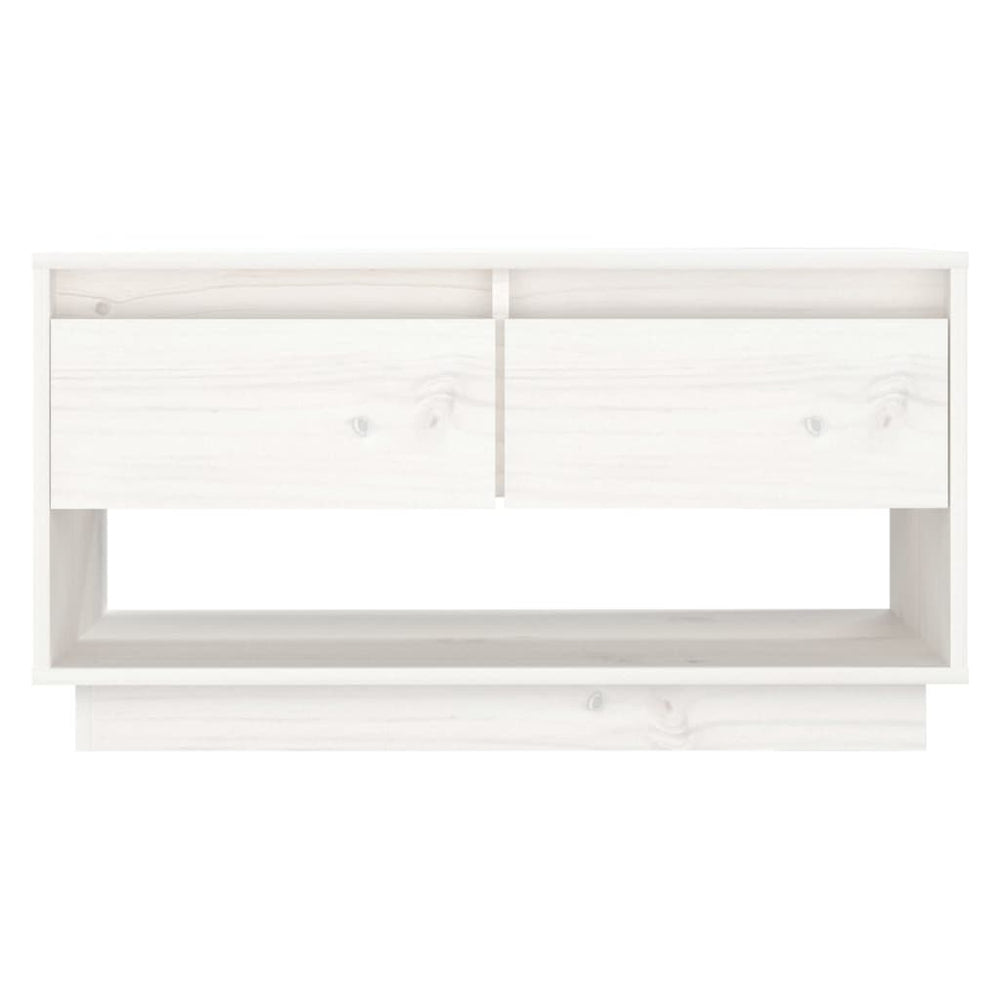 Tv-meubel 74x34x40 cm massief grenenhout wit MeubelReus