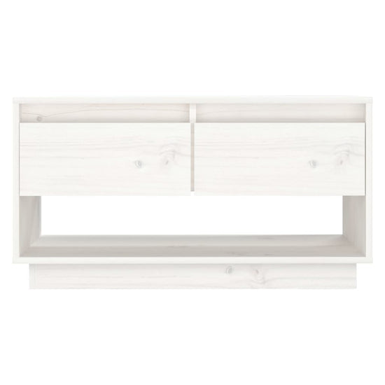Tv-meubel 74x34x40 cm massief grenenhout wit MeubelReus