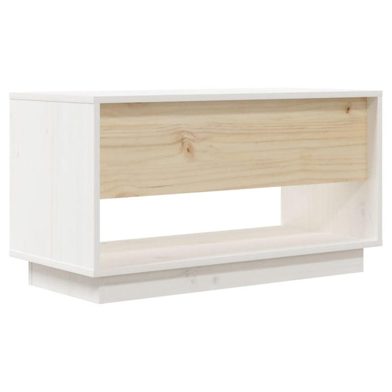 Tv-meubel 74x34x40 cm massief grenenhout wit MeubelReus