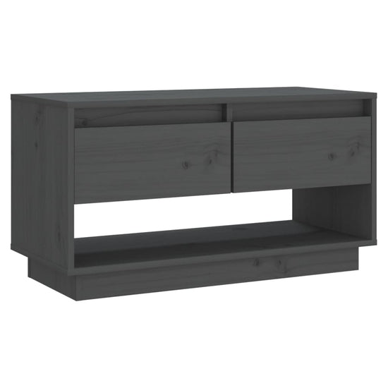 Tv-meubel 74x34x40 cm massief grenenhout grijs MeubelReus