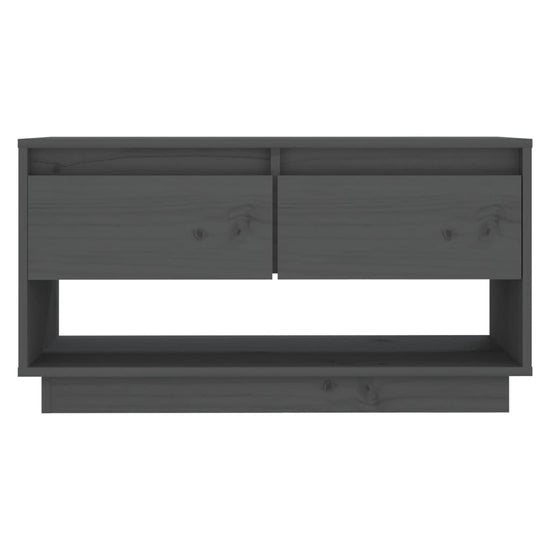 Tv-meubel 74x34x40 cm massief grenenhout grijs MeubelReus