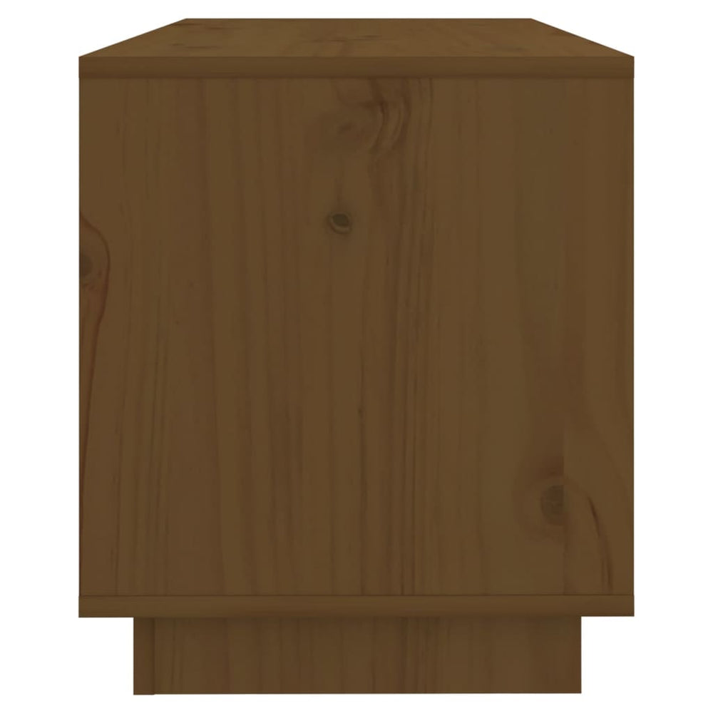 Tv-meubel 74x34x40 cm massief grenenhout honingbruin MeubelReus